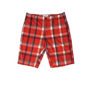 Aeropostale Red Blue Plaid Drawstring Shorts Men’s Size 36 Cotton Casual